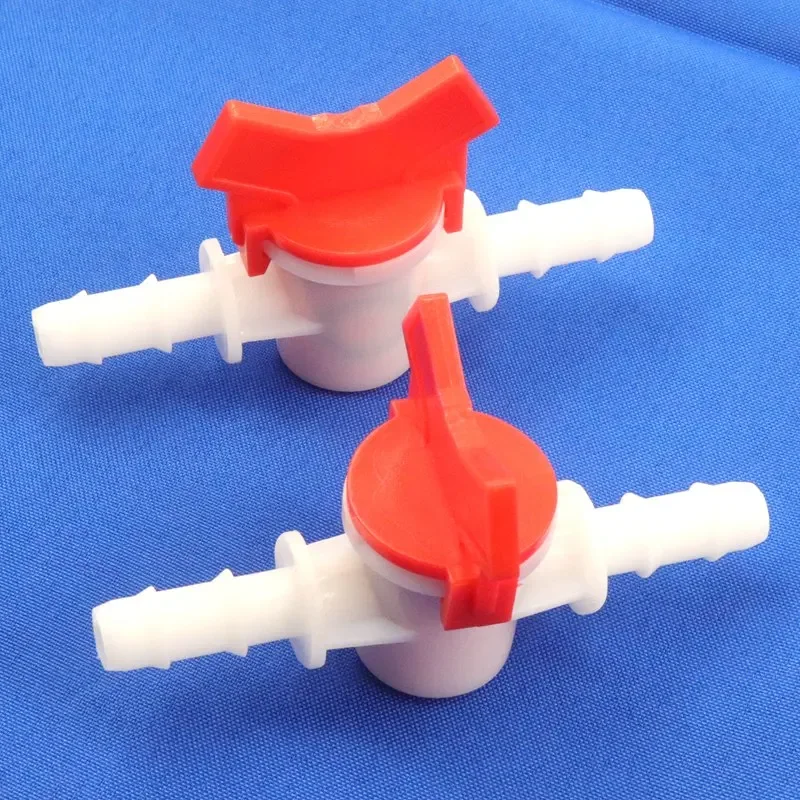 1 to 2 pcs white POM plastic ball valve for drip irrigation systems with 4 mm to 32 mm equal diameter compatibility suitable for
