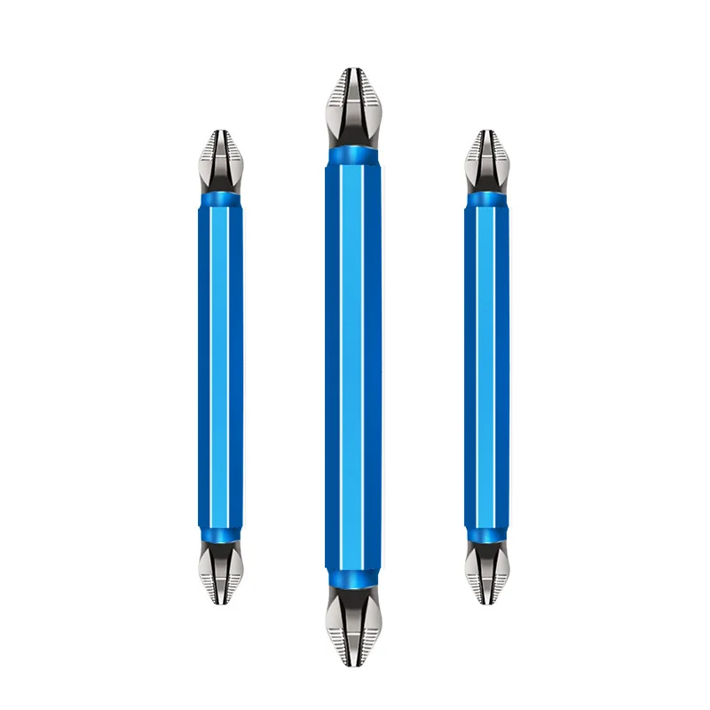 

Double Head Cross Screwdriver Head 50mm 65mm Strong Magnetic Electric Screwdriver Anti Slip Hard Electric Drill Bit Tool