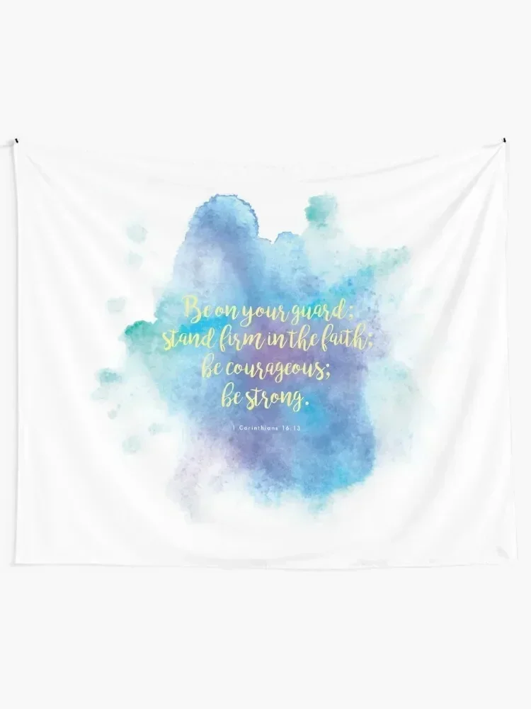 Inspiring Bible Verse- Be Courageous Tapestry Bed Room Decoration Home Supplies Outdoor Decoration Custom Tapestry