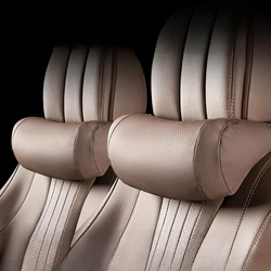 Leather Car Neck Support Pillow PP Cotton Auto Car Seat Headrest Cushion S Class Design Universal Head Protector Cover Interior