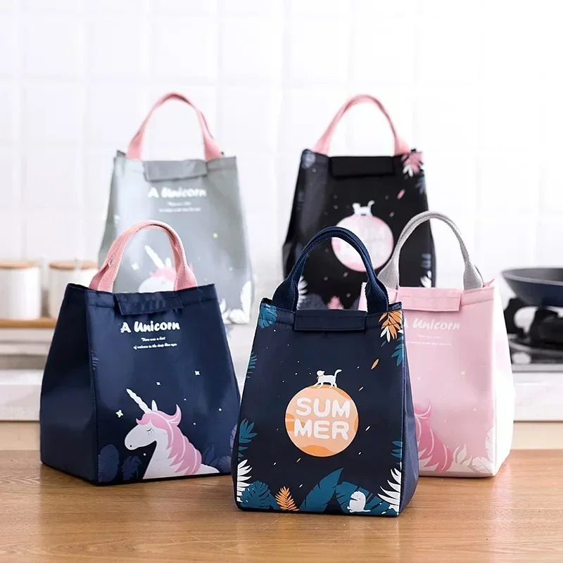 

Cartoon Insulated Lunch Bag for Kids & Women - Thermal Waterproof Cooler, Picnic & Travel Food Organizer