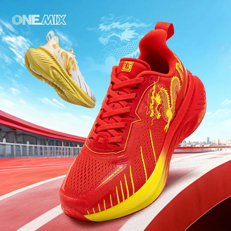

ONEMIX Running Shoes Loong Bumper Elite Cross Training Shoe Sport Shoes for Outdoor Breathable Mesh Walking Shoe Road Sneakers