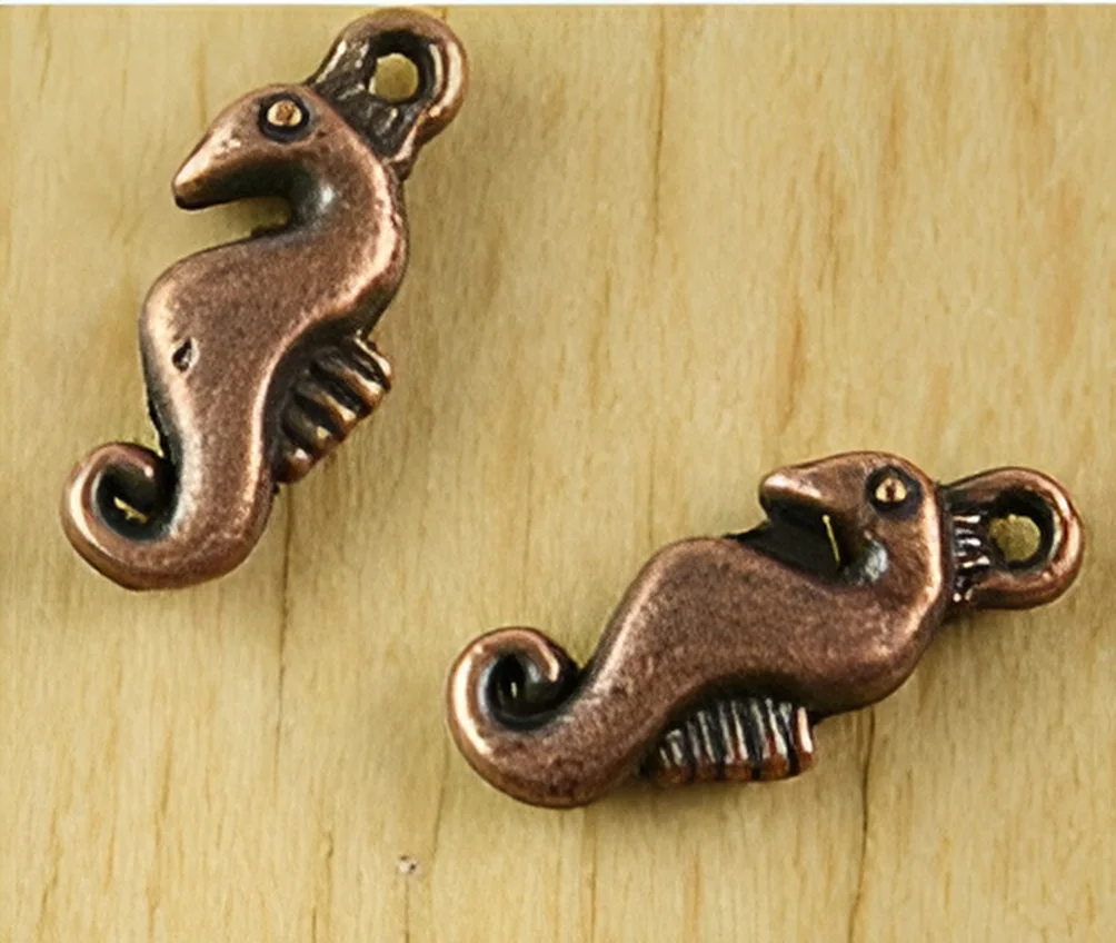 

20pcs 17*8mm Alloy matel antiqued copper sea horse pendants HWH2170