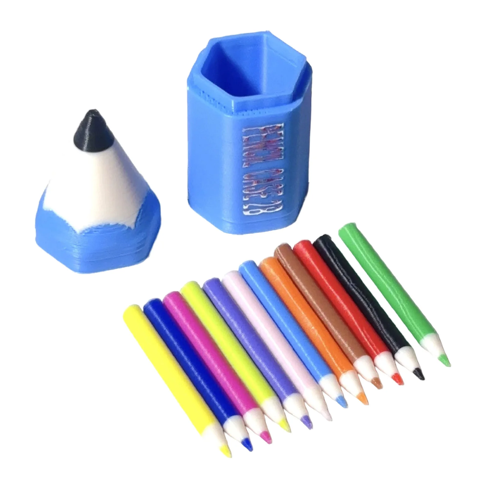 Eco-Friendly Plastic Mini Pencil Desk Organizer With 12 Pencils Dollhouse-Miniature Stationery Holder For Office Student Gift