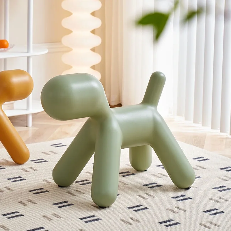 Cartoon Plastic Puppy Chair Creative Balloon Dog Children\'s Stool Children\'s Kindergarten Shoe Changing Stool Simple Animal Toys