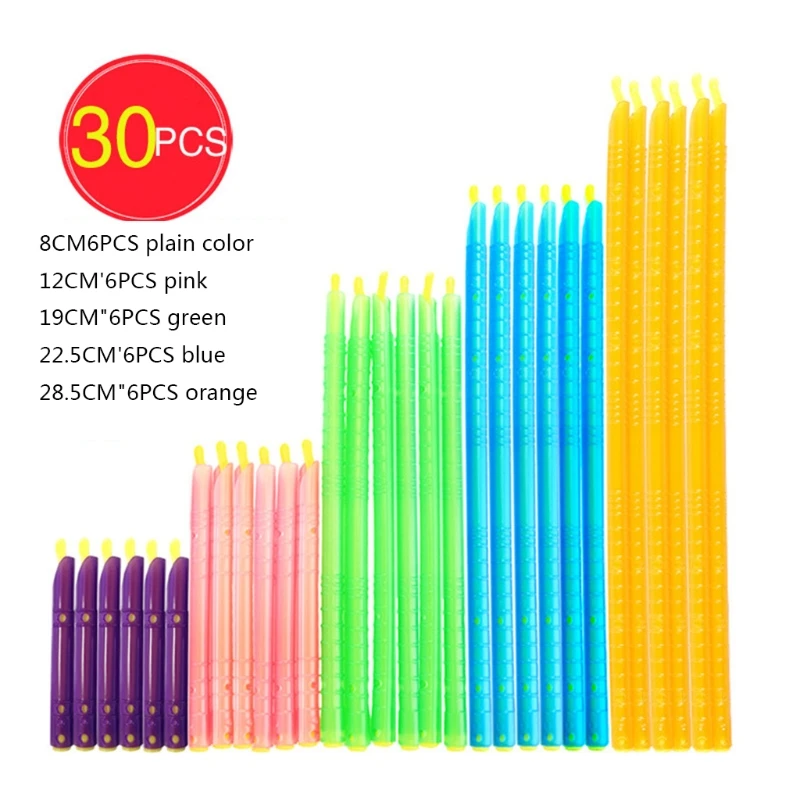 30Pcs 5 Colors Bag Sealer Closure Sticks Portable Food Saver Container Plastic Sealing Clips Fresh-Keeping Clamp Rod