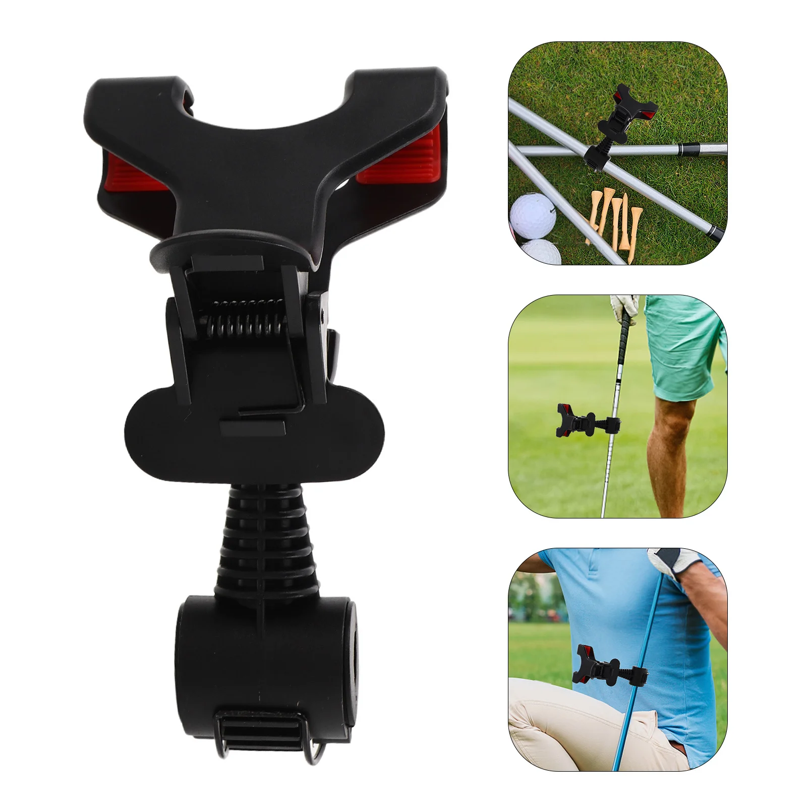 

Golf Phone Holder Black 360 Degree Rotation Swing Posture Corrector Universal Phone Mount Compatible for Recording Golf Swing