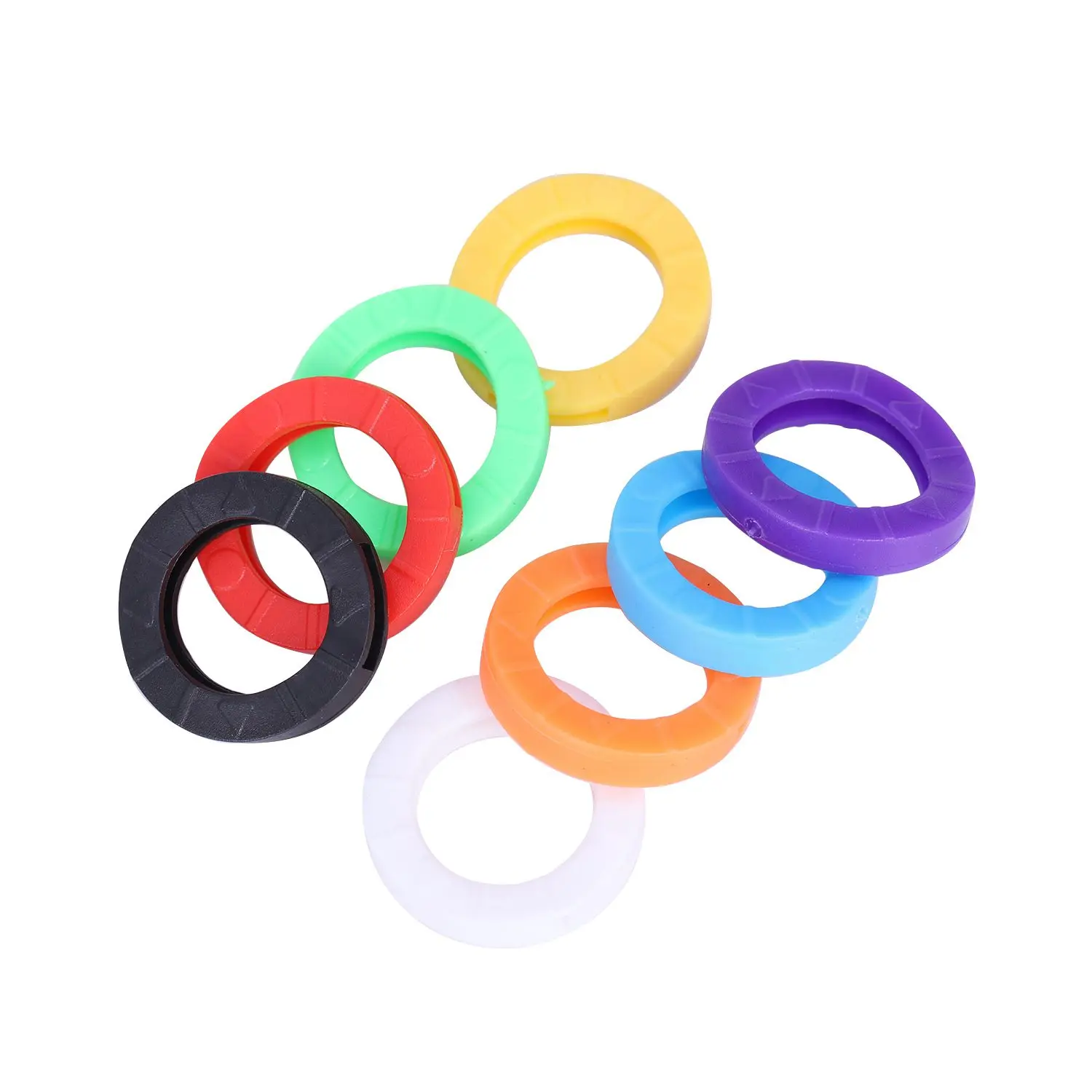 50PCS Small Size ID Identify Key Ring Cap Tag