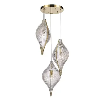 Hotel Bar Long Line Single Head Light Contemporary Style Led Glass Pendant Light Modern for Restaurant and Bedroom Lighting