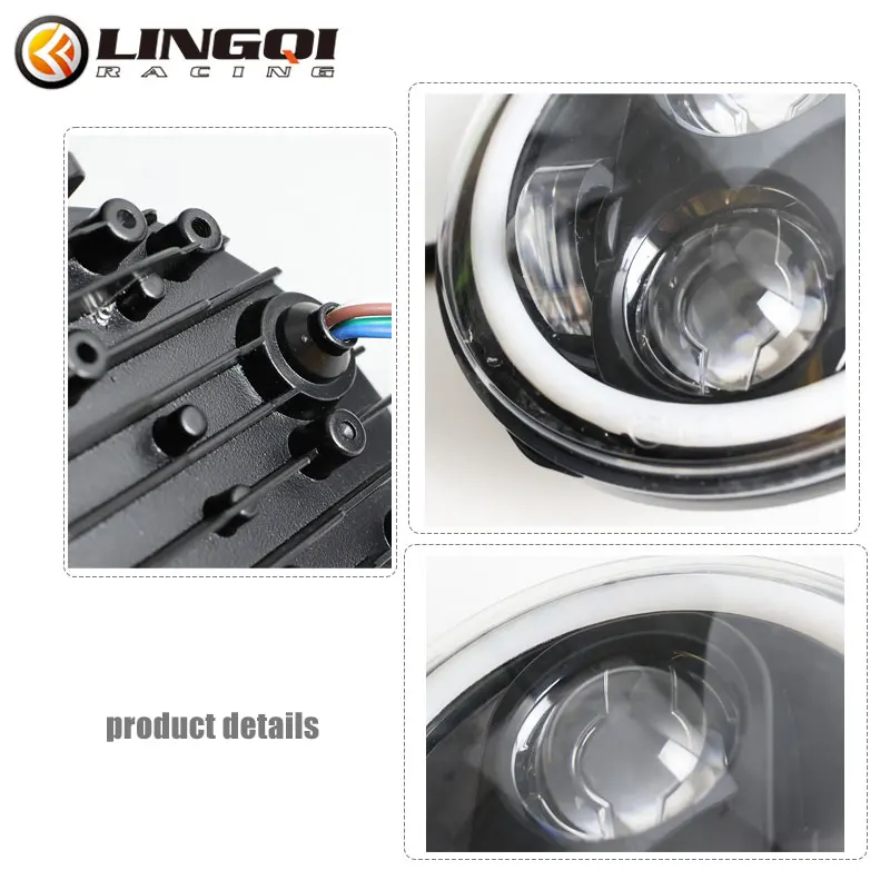 LING QI Motorcycle LED Lighting Accessories High Brightness Super Condensing Headlight For Motocross Pit Dirt Bike Headlamps