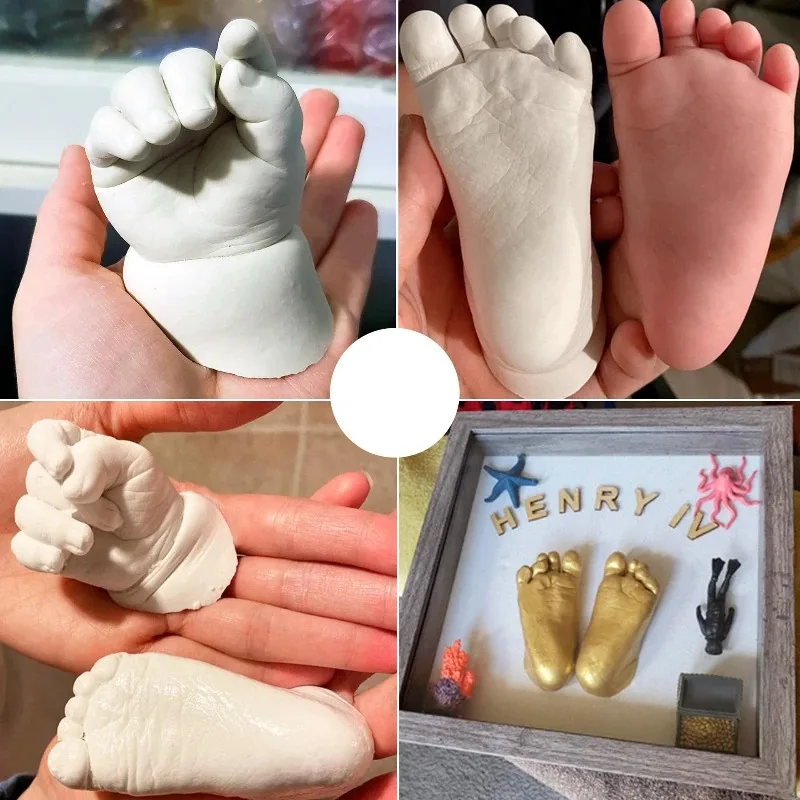 DIY Hand Casting Kit Hand Mold Clone Powder Set Couple Family Model Kit DIY Souvenir Plaster Hand and Foot Cast Kit Keepsake