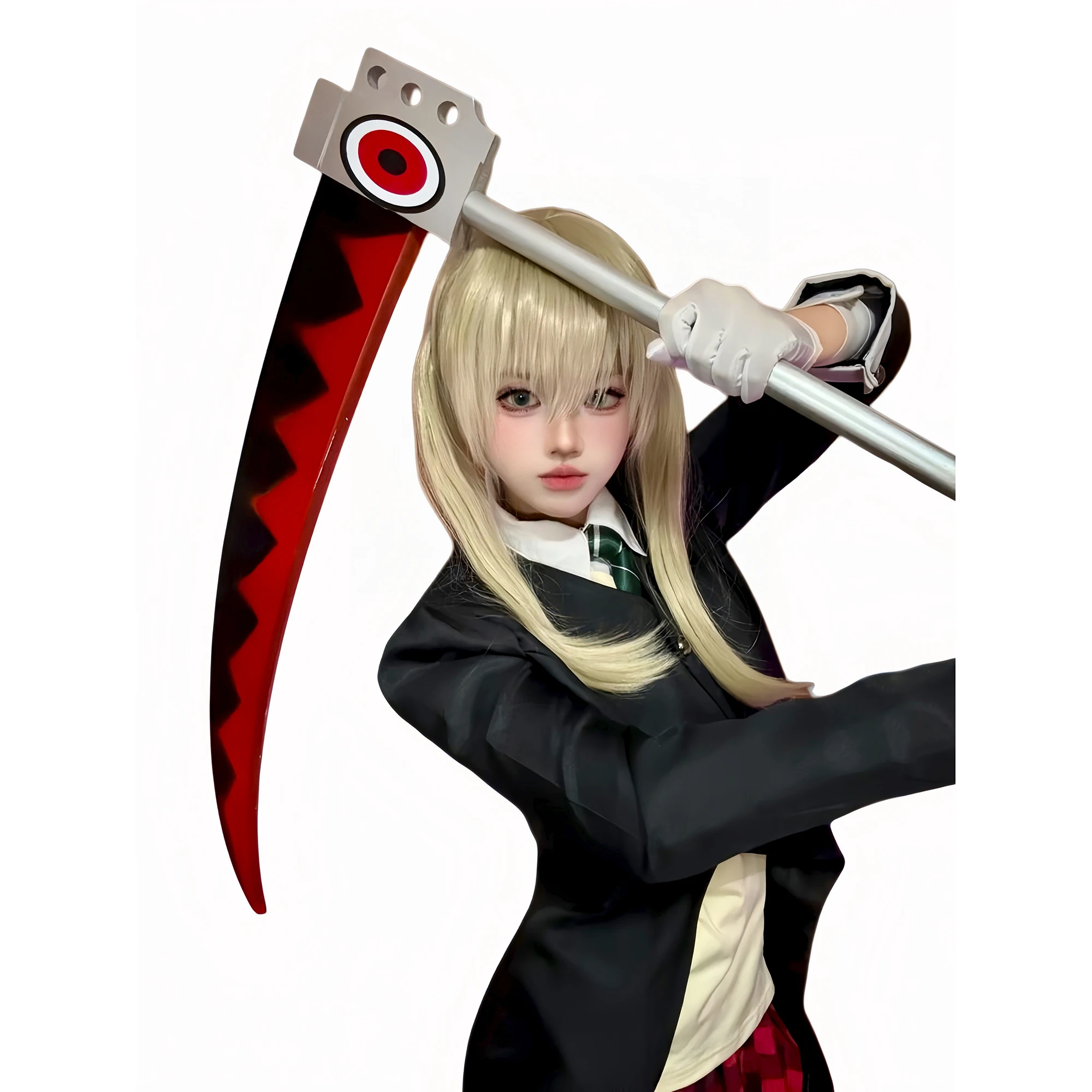 Soul Eater Maka Albarn Cosplay Costume Jacket Coat Skirt Wig Set Anime Death Shokunin Girl Uniform Woman Sexy Party Suit view 3
