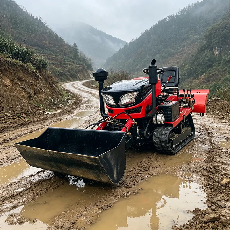 

Customized Tracked Mini Farming Cultivator, Compact Ploughing & Rotary Tiller for Small Farms and Farmland Soil Preparation
