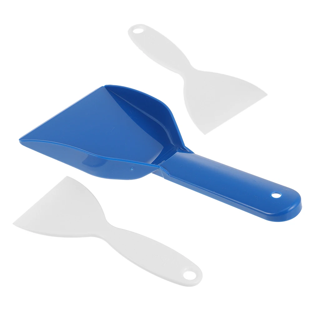 

3Pcs Plastic Snow Scraper Set Ergonomic Refrigerator Freezer Ice Shovel Frost Remover Car Windshield Cleaning Tool