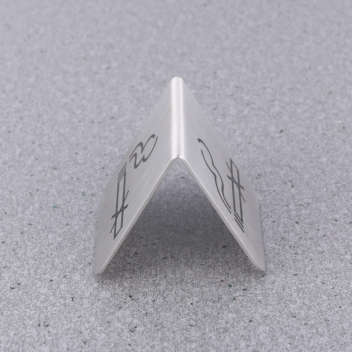 Double Side No Smoking Sign Emblems Tent Sided The Desktop Table Stainless Steel