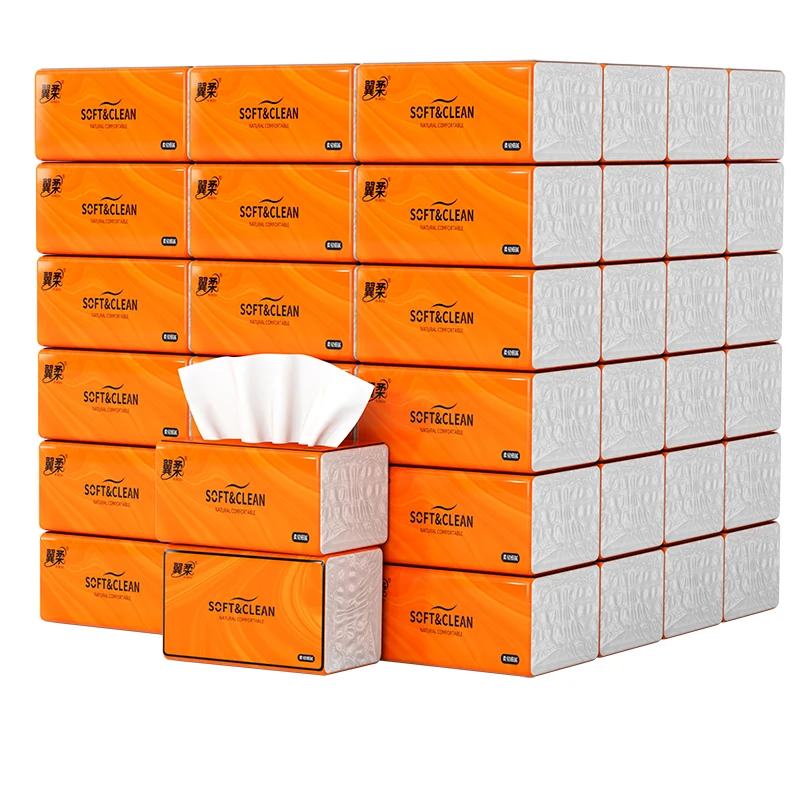 27 عبوة كبيرة من المناشف الورقية، مناديل لب الخشب البكر، مناديل تواليت ناعمة ورقيقة للوجه، سميكة وبأسعار معقولة