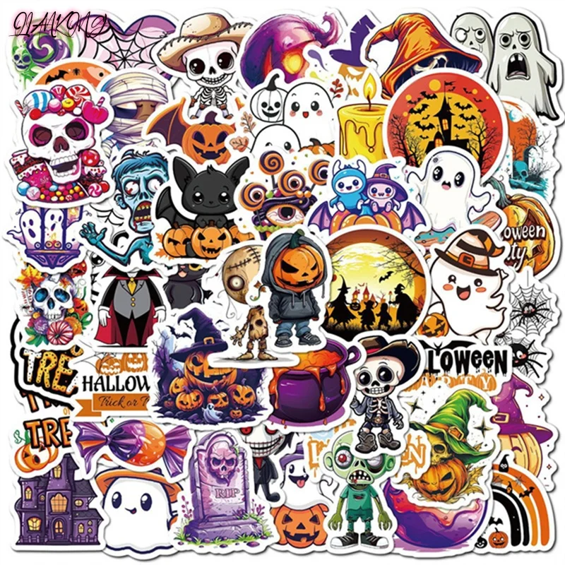 

300PCS Cute Halloween PVC Sticker Aesthetic Decoration Scrapbooking Korean Stationery Hand Accounting Tools Supplies for Kids