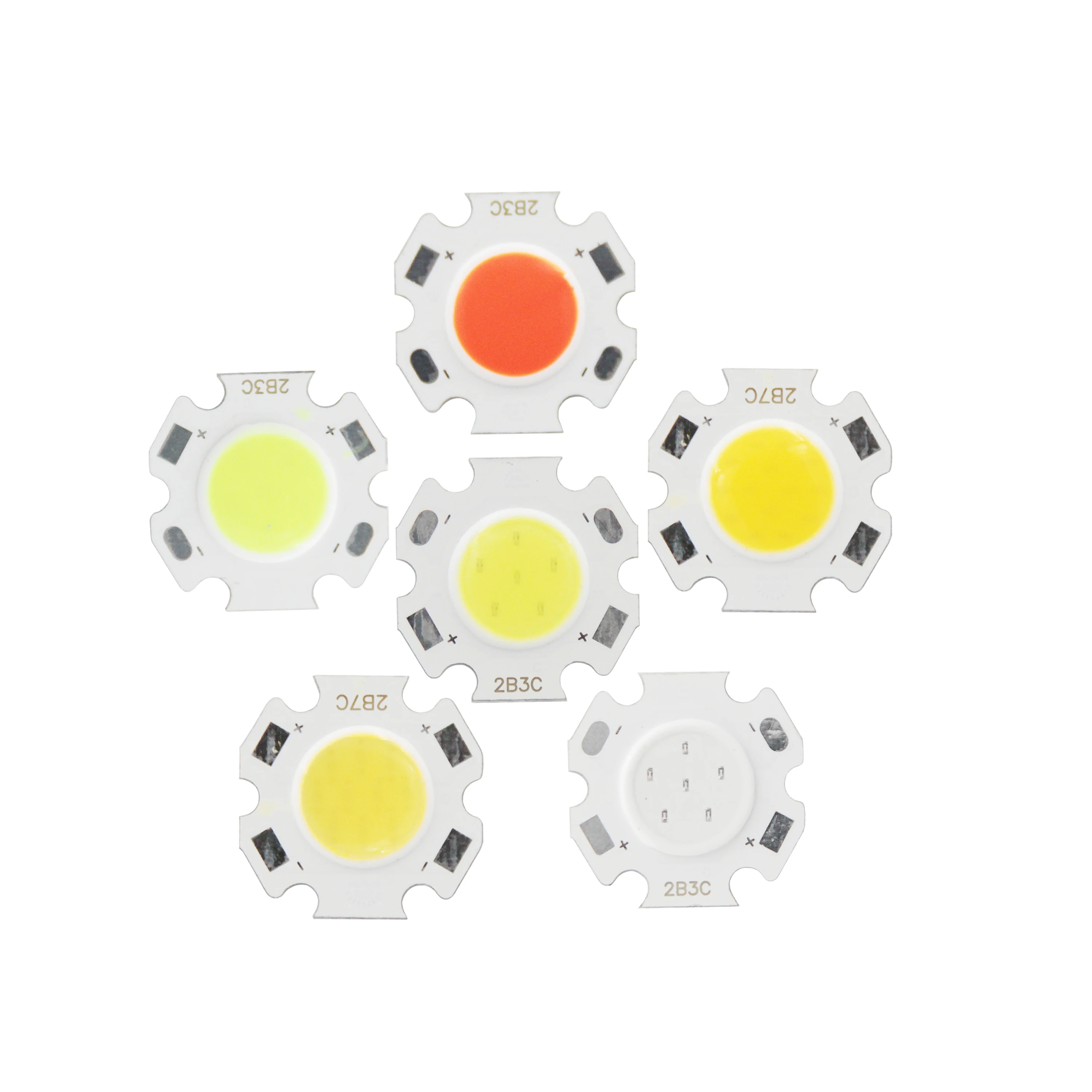 5PCS 3W 5W 7W COB LED Chip 20mm-11mm High Brightness Light Source 6 Colors for Ceiling Tube Spot Lamp