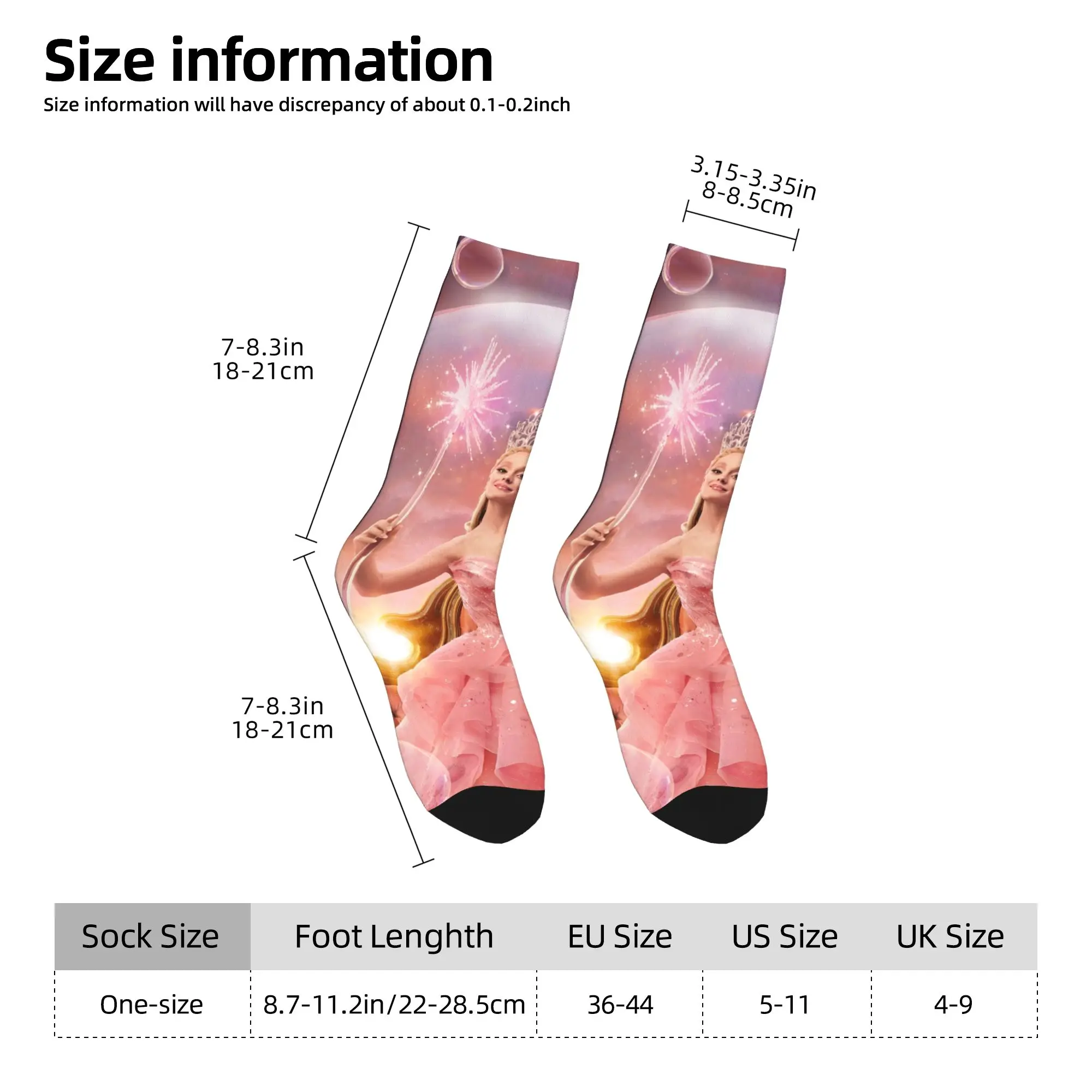 Wicked Elphaba & Glinda Tonal  Stockings Men  Socks Medium Soft Fashion Socks Autumn Climbing Anti Skid Custom Socks Gift Idea