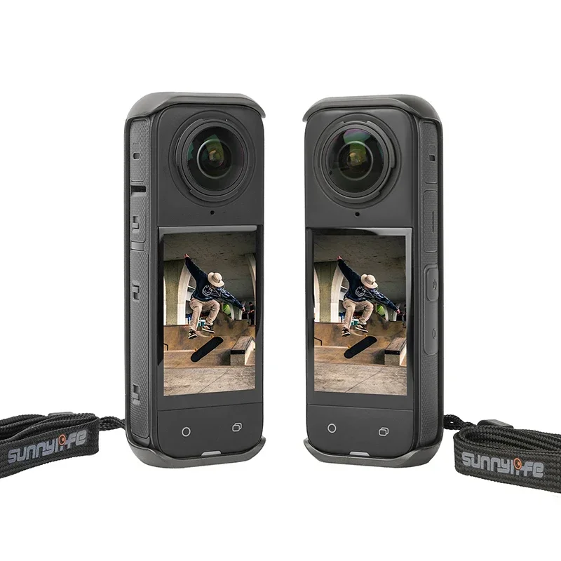 Carcasa protectora de Control de temperatura para Insta360 X4, carcasa de grafeno, marco anticaída con cordón, accesorios para cámara panorámica