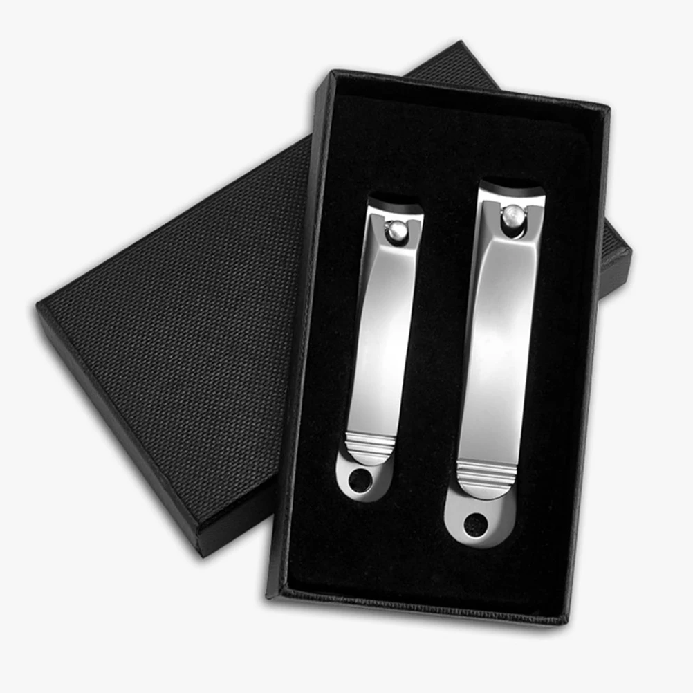 

2Pcs Nail Clipper Stainless Steel Manicure Set Corrosion Resistant Nail Scissors Nail Trimming Kit