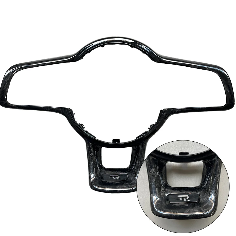 

Black forging Carbon Fiber Steering WheelFrame Accessories Vw Golf 7 MK7 7.5 R Rline GTI GTE GTS Steering Wheel Accessories