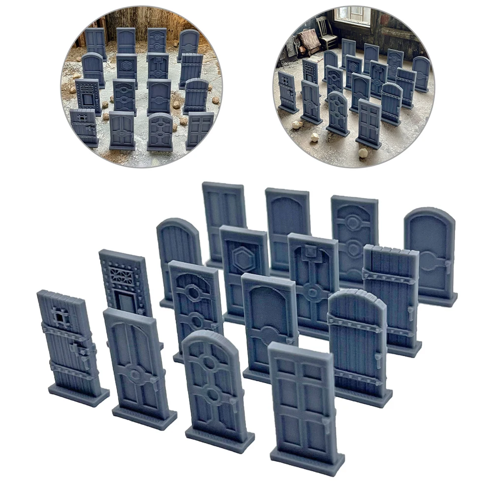 Juego de puertas de mazmorra con paisaje de 16 Uds., paisaje y terreno para juegos de leyenda, paisaje de RPG de mesa impreso en 3D y terreno de juego de guerra