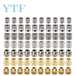 1-100PCS MK7 MK8 Extruder Drive Gear Bore 26/36/40 teeth 5/8mm 1.75/3.0mm Teeth Brass Stainless Steel Drive 3D Printers Partr