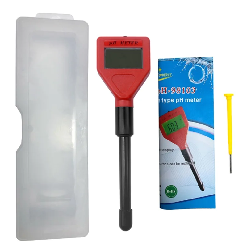 เครื่องทดสอบดิน Digital Ph Meter-แบบพกพาความเป็นกรดดิน Ph Meter เครื่องทดสอบความชื้นในดิน Ph-98103 สําหรับการเกษตร/อาหาร/น้ํา