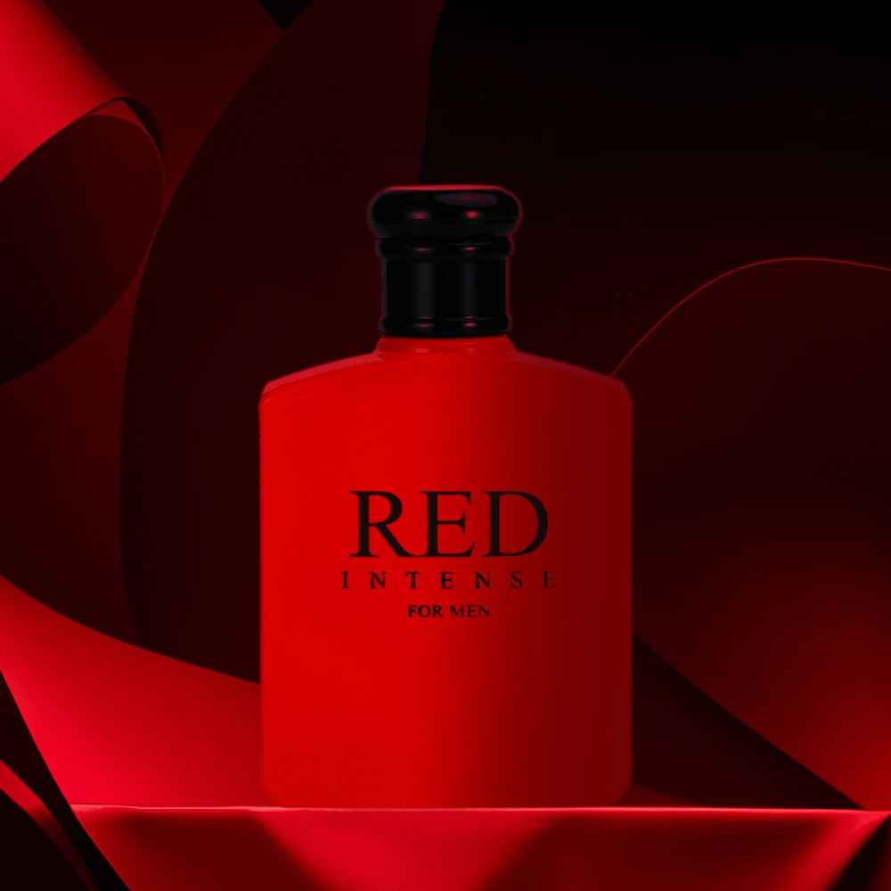 RED INTENSE Eau de Parfum Spray 2 piezas, fragancia aromática multicapa, perfume EDP para hombre, 3,4 onzas/100 Ml