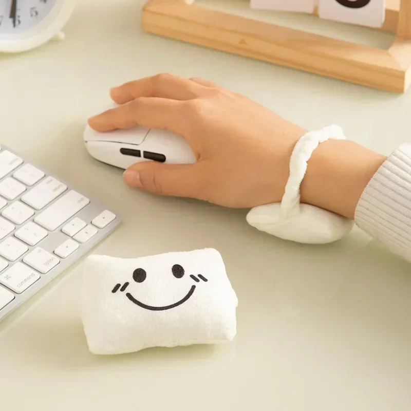 Kawaii Expression Mouse Pad Wrist Rest Cute Pillow Support Comfortable Mat Anti Slip Reduce Fatigue Anti-wear Wrist Protector