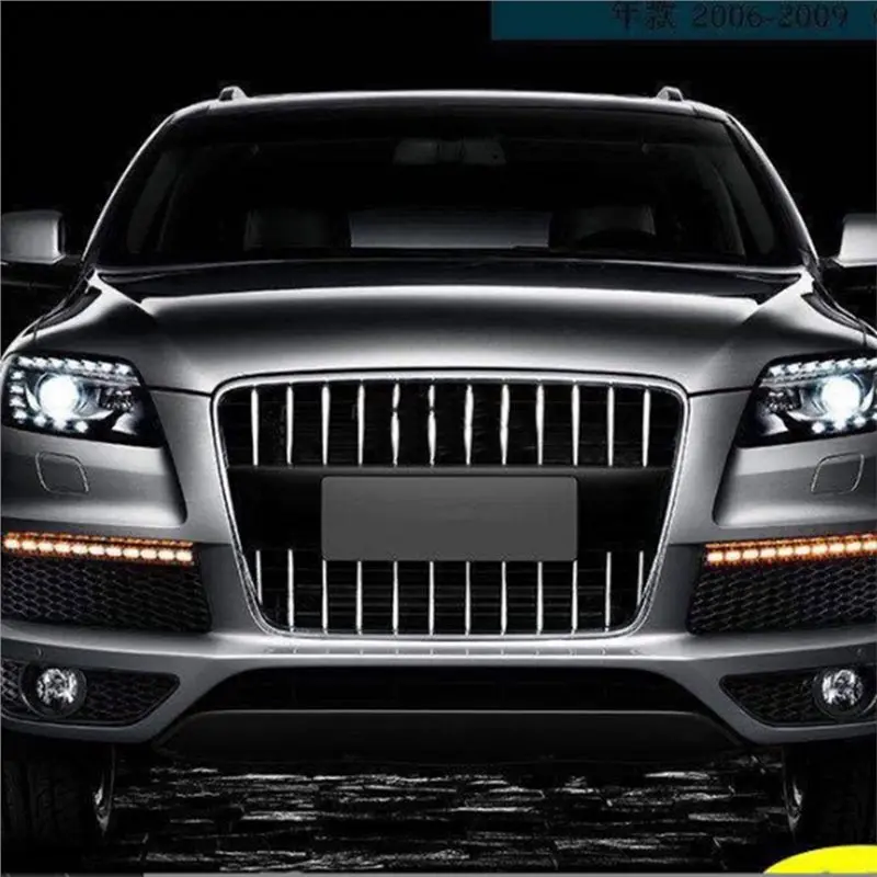 LED Dual Color Fog Lamp Turn Signal Light For Q7 2006-2009 Car DRL Daytime Running Light-X59A