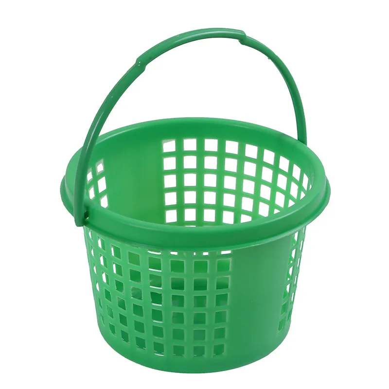 Plastic Easter Basket For Easter Party Egg Hunts Plastic Kids Adult Folding Handle Easter Small Bucket Store Premade Mini Basket