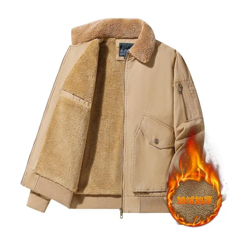 

Новая куртка, мужская зимняя теплая куртка с бархатными лацканами, повседневная хлопковая одежда для мужчин