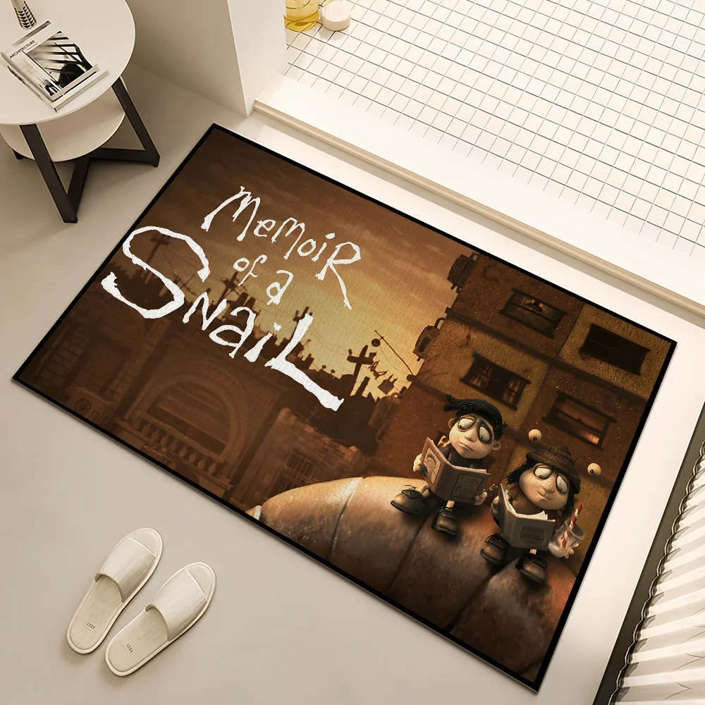 أنيمي مضحك مذكرات الحلزون السرير المطبخ حمام المعيشة المنزل منزل غرفة نوم الكلمة حصيرة ممسحة كبيرة السجاد البساط الديكور #5