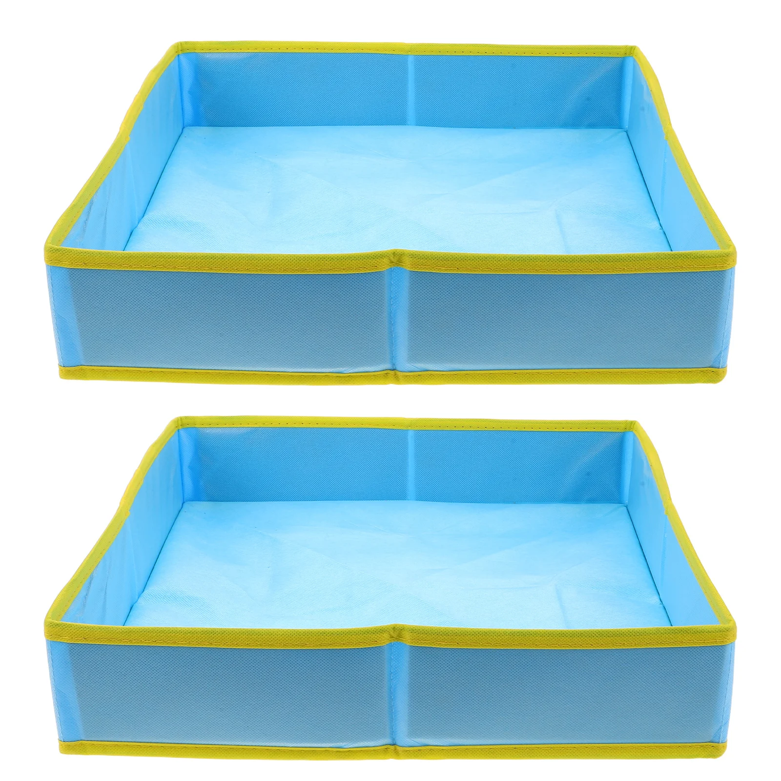 Caja de arena plegable para niños, bandeja de arena portátil de poliéster, fácil configuración, playa, juego interior y exterior para niños pequeños, bandeja de arena, 2 uds.