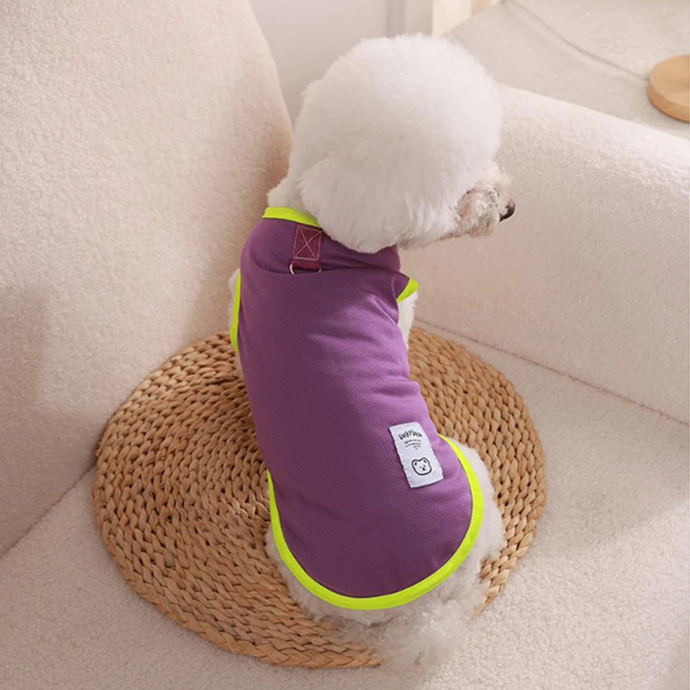 New Candy Color Puppy Summer Breathable Vest Pet Clothes For Small Medium Dogs Cat Vest Thin T-shirt Teddy Outdoor Pet Clothing