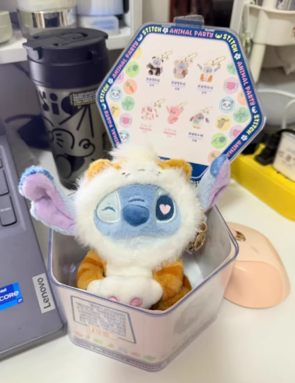 Caja ciega de felpa Original Stitch Animal Party Series, periféricos de Anime de punto a la moda, colgante de muñeca, caja misteriosa, regalo para niños