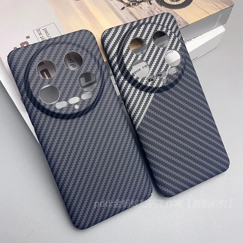 Cover For Xiaomi 14 Ultra Case PC Carbon Fiber Texture Pattern Matte Hard Phone Case For Xiaomi Mi 14Ultra 5G Slim Thin Bumper