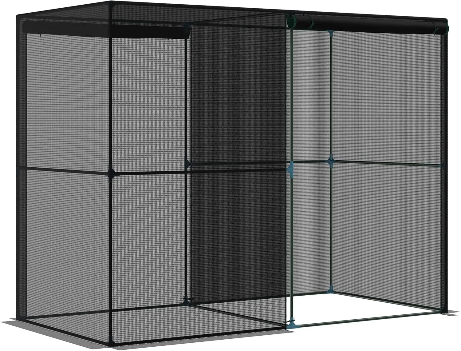 

8x4x6 ft Crop Cage with Zippered Doors for Vegetable Garden, Plant Protection Tent, Black