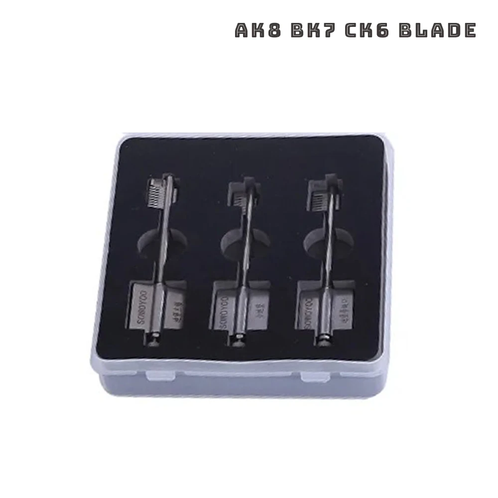 Brand New SOWOYOO Flagpole Key Locksmith Tools for Safe Box 3-pcs Set AK8 BK7 CK6 Blade Locks with Spare Pins