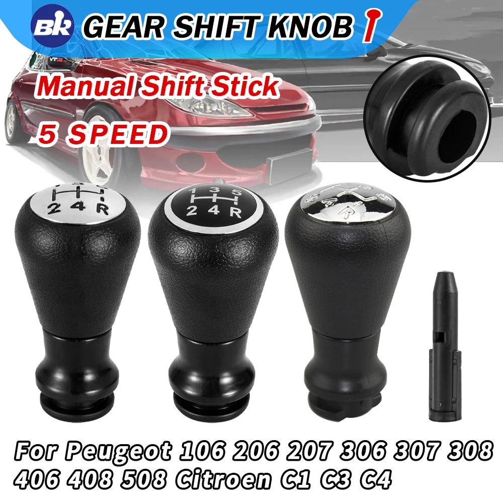 Auto Parts Gear Shift Knob Manual Transmission For PEUGEOT 106 206 306 406 107 207 307 407 301 308 2008 For CITROEN C1 C3 C4