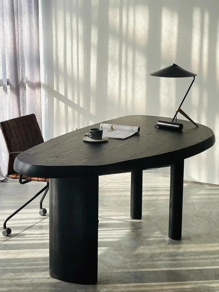 

Креативный стол из массива дерева неправильной овальной формы, современный дизайнерский стол