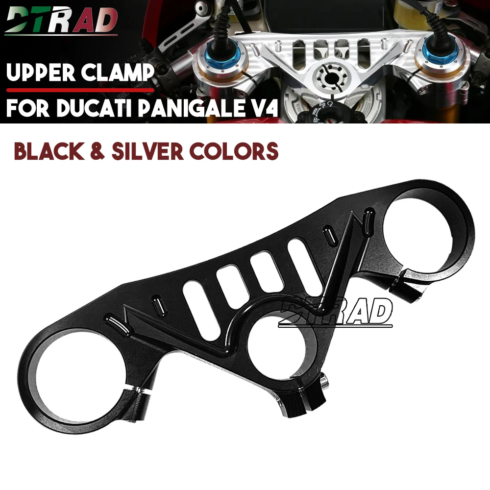 New For DUCATI Panigale V4 V4S V4R Speciale Top Upper Triple Clamp Motorcycle Accessories Fairing Kit CNC Aluminum Black Silver