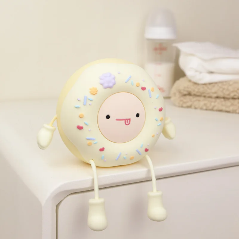 New donut night light creative gift bedside feeding lamp night light charging electric long battery life pat lamp