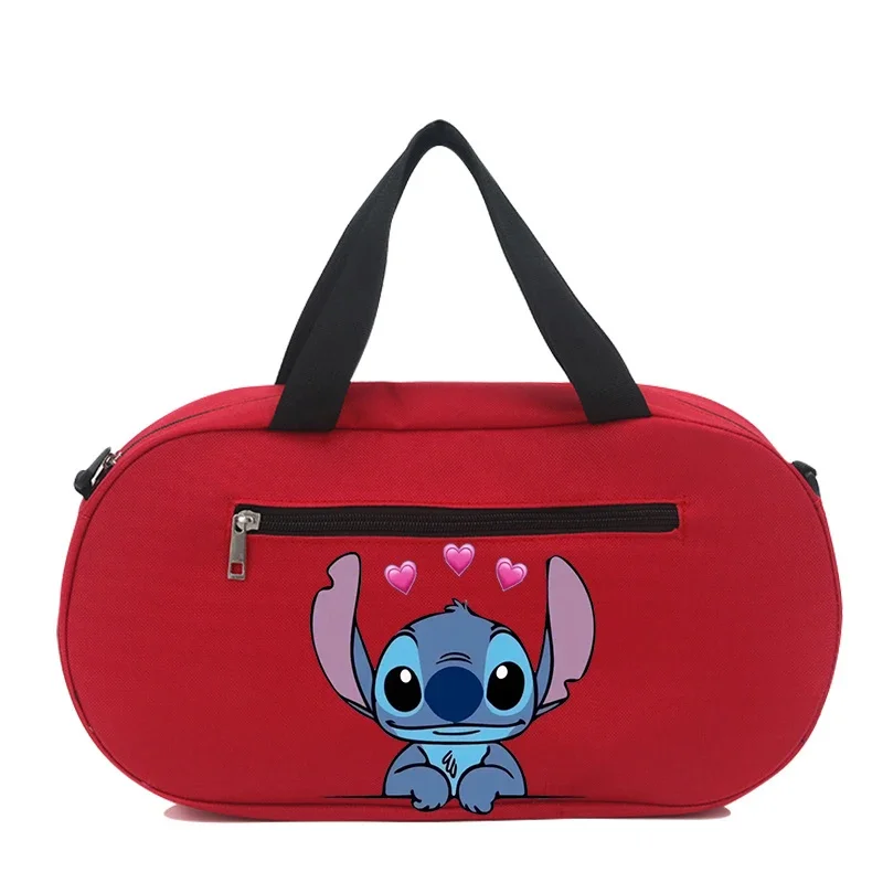 Cartoon Disney Stitch Large Capacity Travel Bag for Women Anime Lilo and Stitch Portable Outdoor Dance Bag Girls Shoulder Bag