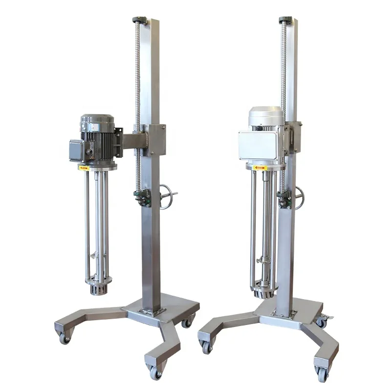 

Hot sale high speed shear batch disperser emulsifier dispersion liquid powder blender emulsifying homogenizer mixer with lift st