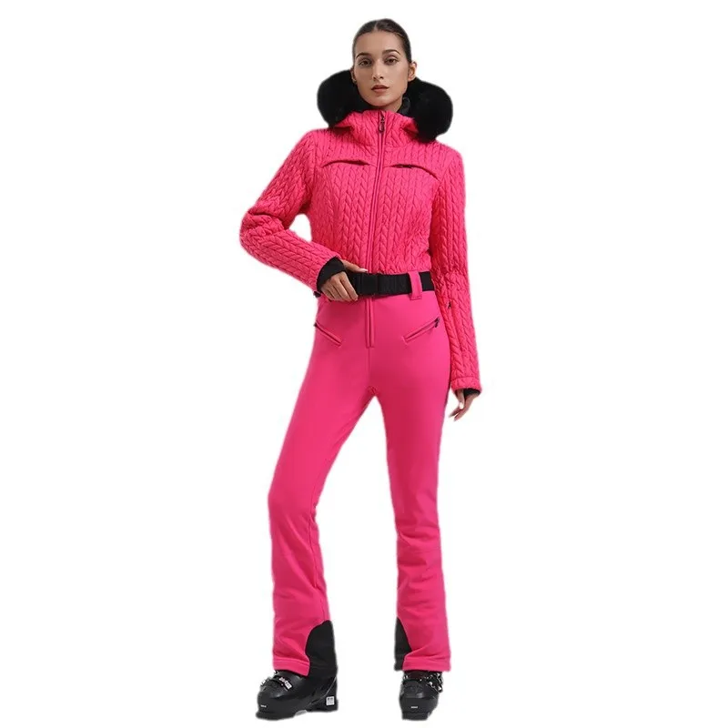 women's new professional double-board waterproof and warm foreign trade windproof sports outdoor ski suit women's one-piece