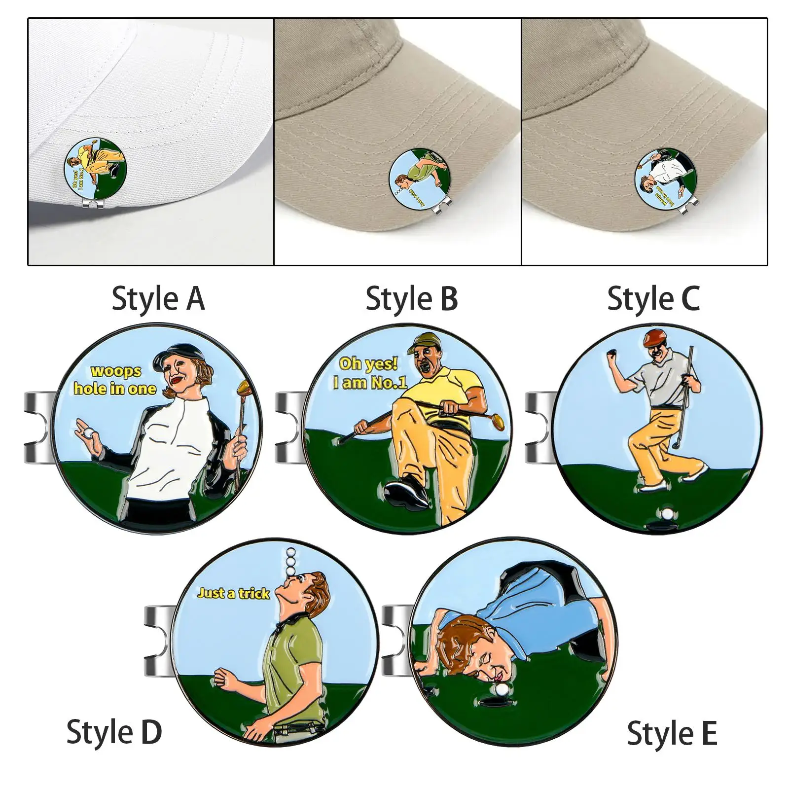 Golf Ball Marker Hat Clip Golf Sports Accessories Golf Hat Clip Attach to Caps