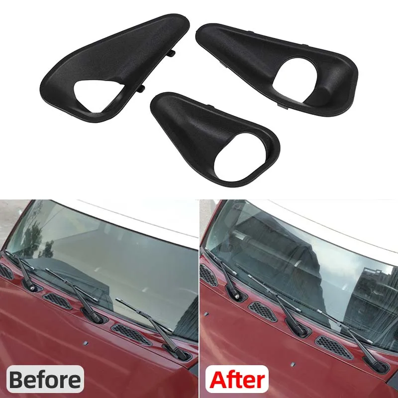 

ABS Black For Toyota FJ Cruiser 2007-2021 Car front hood wiper base cover Car Accessories OE 55793-35010 55794-35010